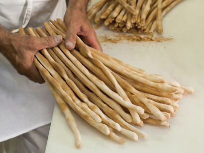 Piedmont traditional grissini breadsticks