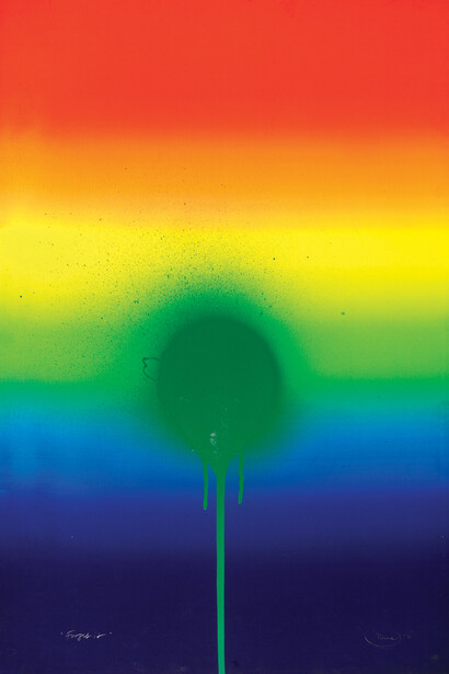 Otto Piene, Forget It, 1972, fire gouache on card, 99 x 69,5 cm