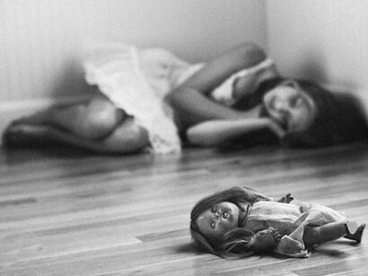 Niña víctima de una violación