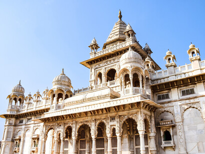 Jaswant Thada in Rajasthan, India, showing intricate marble craftsmanship, reflecting the artistic excellence preserved across generations