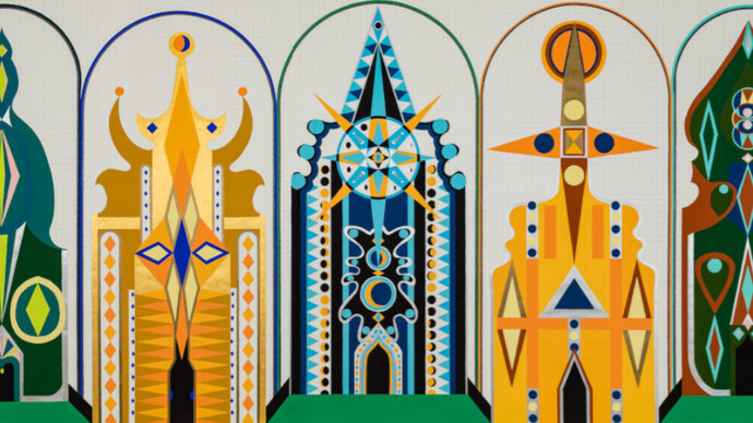 Anna Fidler, Seven spirit houses, 2022. Courtesy of Johansson Projects Gallery