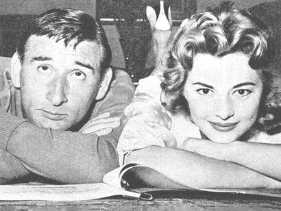 Garinei e Giovannini. Renato Rascel con Giovanna Ralli nella commedia musicale "Un paio d'ali" di Garinei e Giovannini, (1957)