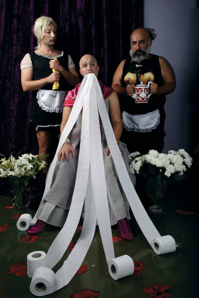 Ramin Haer­izadeh, Rokni Haer­izadeh, and Hesam Rahmanian. Courtesy of SCHIRN