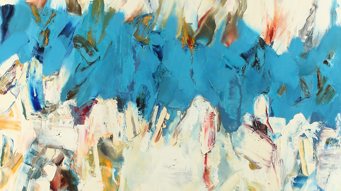 Blueband, 70x63 inches