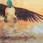Christian Bazant-Hegemark, Pieta, Öl, Kohle auf Leinwand, 2012, 200x150cm