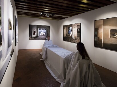 Silvano Rubino, 2019 Performance - Viaggi paralleli (attori: Fabiano Fantini, Aida Talliente). Foto gentilmente fornita dall'artista