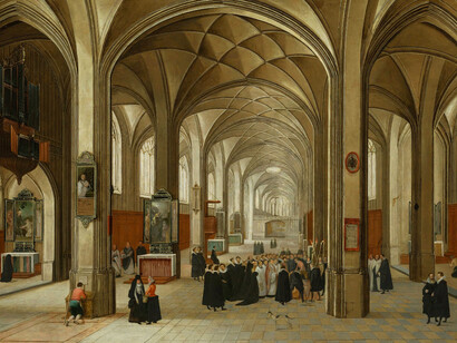 Neeffs, Peeter the Elder- Interior of a Gothic Church