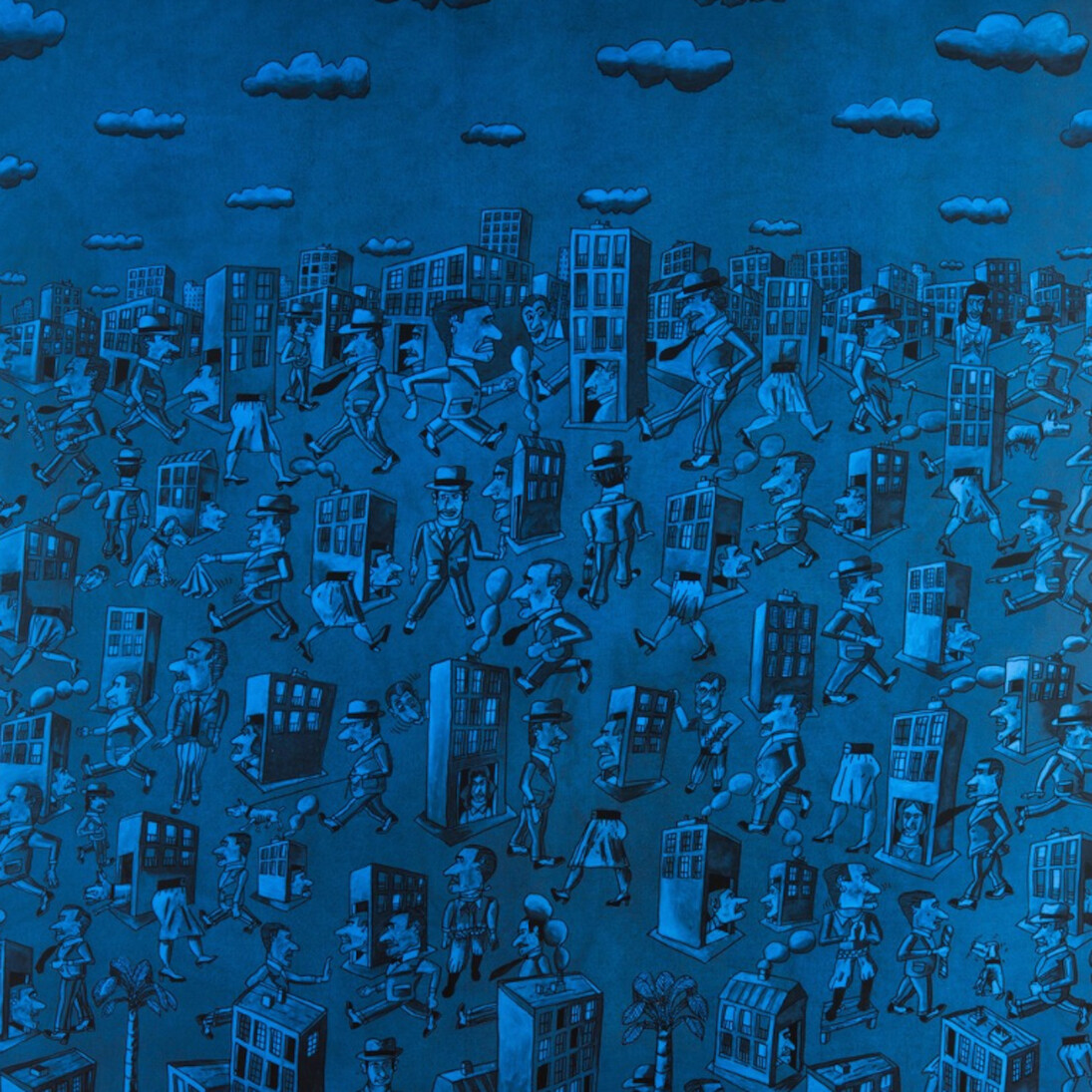 Antonio Seguí, Sueño Azul, 2014. Courtesy of Opera Gallery