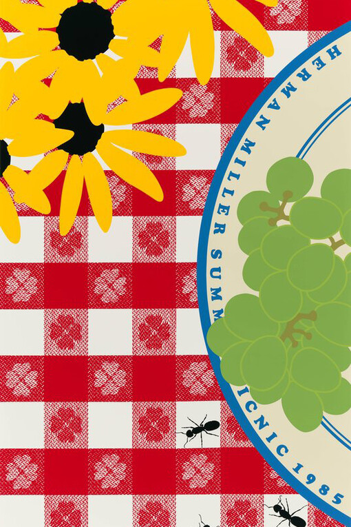 Stephen Frykholm, Herman Miller Summer Picnic poster, 1985; San Francisco Museum of Modern Art, gift of Stephen Frykholm and Nancy Phillips; © Stephen Frykholm; photo: Katherine Du Tiel