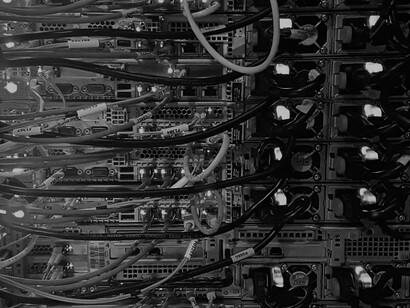 Inside a server room