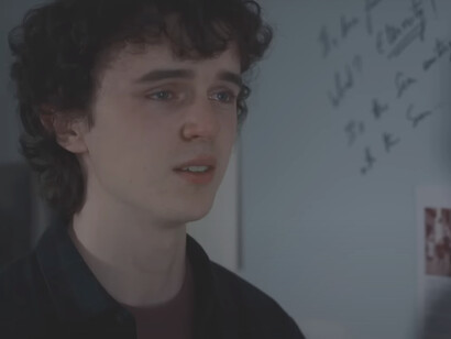 Zen McGrath from the movie "The Son" crying