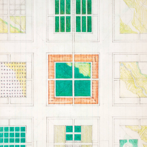 Barbara Stauffacher Solomon, The Perimeter Block, 1987; San Francisco Museum of Modern Art, Accessions Committee Fund purchase; 
© Barbara Stauffacher Solomon