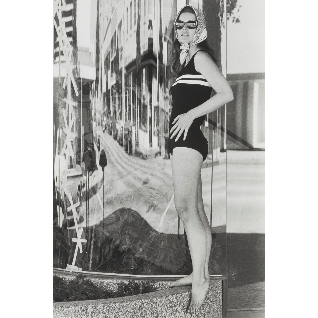 Dennis Hopper, Sally Hansen at Billboard Factory, 1964, Silver Gelatin Print, 24 x 16 inches / 61 x 40.6 cm. Edition: 6/15 © The Hopper Art Trust. Courtesy of The Hopper Art Trust and Gagosian Gallery