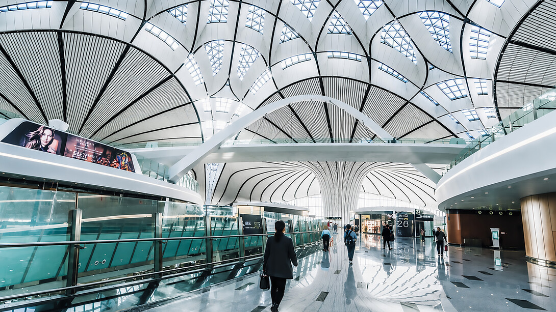 Beijing Daxing International Airport, designed with parametric architecture inspired by the work of Zaha Hadid, is one of the two international airports serving Beijing, the capital of China
