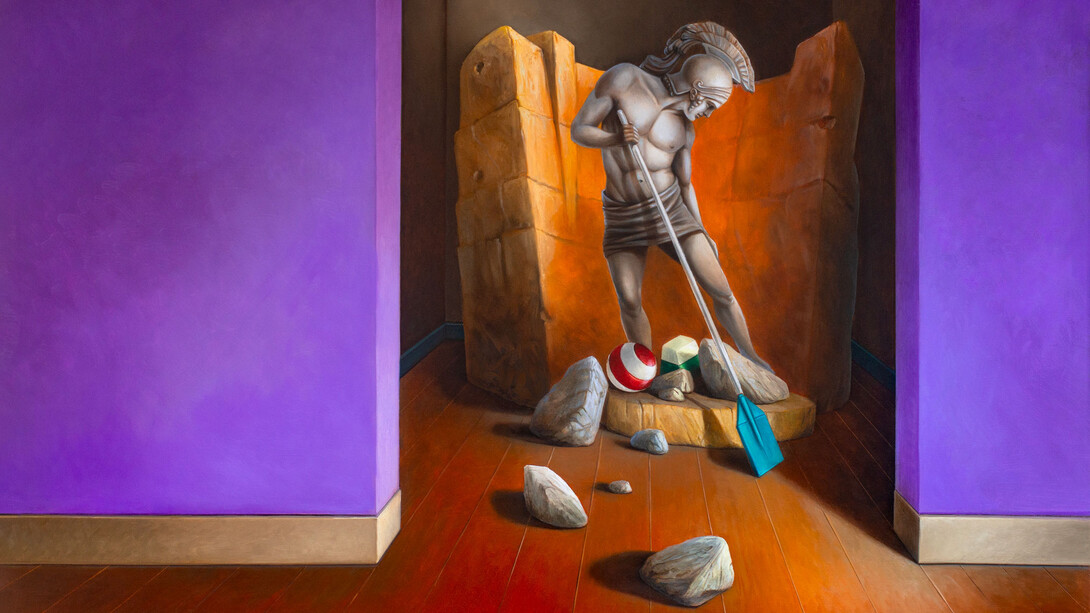 Palumbo Ciro, In un altro luogo, in un altro tempo, 2021, olio su tela, 110x130 cm