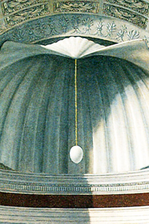 La Pala di Piero, dettaglio dell'uovo