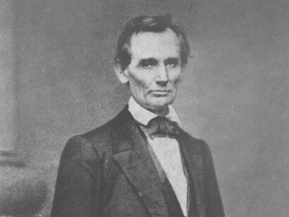 Abraham Lincoln, candidato alla presidenza degli Stati Uniti, prima di tenere il discorso alla Cooper Union a New York City, 1860