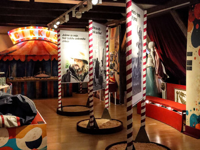Circus through the changing times, exhibition view. Courtesy of Museum of Czech Puppets and Circus