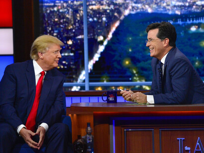 Stephen Colbert and Donald Trump