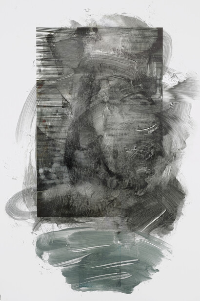 Lucas Jardin, Exit, 2014, Solvent on offset printing on dibond, 68.5 x 46.2 inches