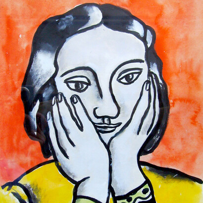 Fernand Léger, Portrait de Nadia (detail), 1953, Gouache and India ink on paper, 18 x 15 in / 45.7 x 38.1 cm