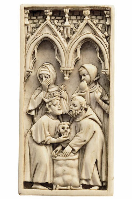 Tavoletta da scrittura con san Luigi, Parigi, 1320-1330 circa, Avorio, Firenze, Museo Nazionale del Bargello