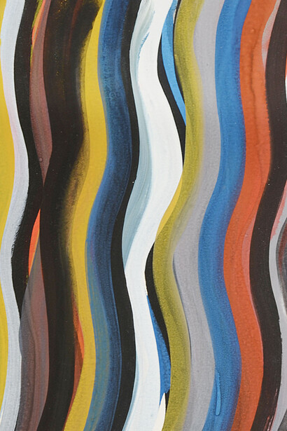 Sol LeWitt, Vertical Brushstrokes 1993 gouache su carta 28,5x20 cm. Courtesy of Studio Gianleazzo Visconti