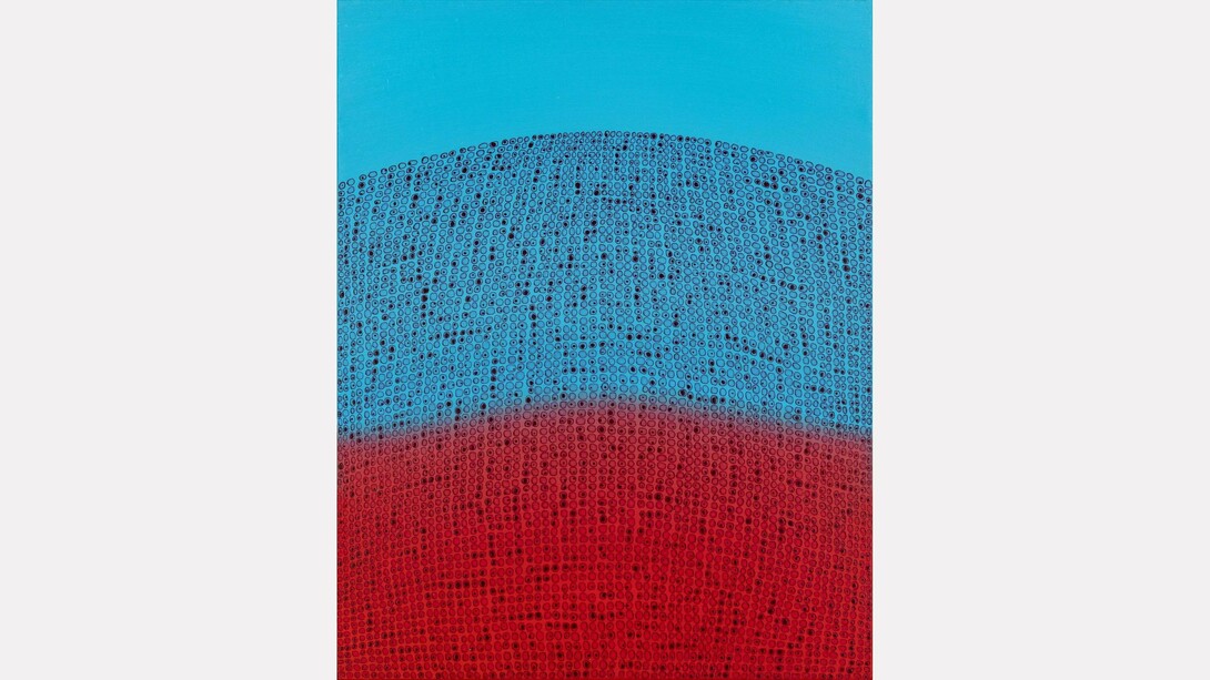 Teo Gonzalez,
Arch: Horizon - Double Hill 6, 2017,
Acrylic on canvas,
14 1/4 x 11 1/4 inches,
Signed, titled, dated on the verso. Courtesy of the artist and Spanierman Modern