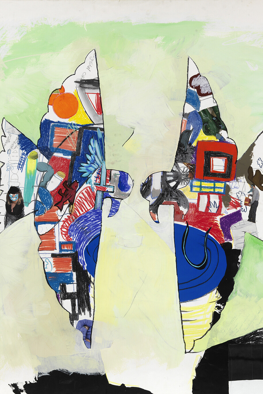 Adam Janes, It's nice to see you again, 2015, 106 x 76 cm / 41 3/4 x 29 7/8 in. Technique mixte sur papier / Mixed media on paper Pièce unique / Unique piece. Courtesy Galerie GP & N Vallois. Paris.
Photo: André Morin
