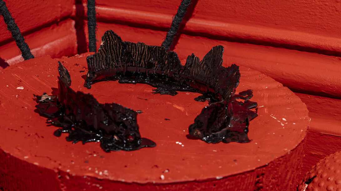 Marvin Touré, the blood is the water, exhibition view. Courtesy of Mattress Factory