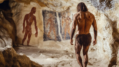 Archaeological cave paintings, created by primitive humans, offer a glimpse into the early expressions of art, reflecting their beliefs, daily life, and connection to the natural world