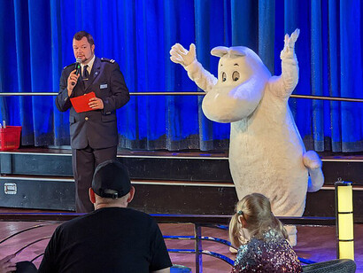 Children's entertainment with Moomin in Starlight on Baltic Princess on August 27, 2022