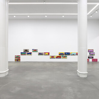 Zak Kitnick, Paintings for children, exhibition view. Courtesy of Nino Mier Gallery