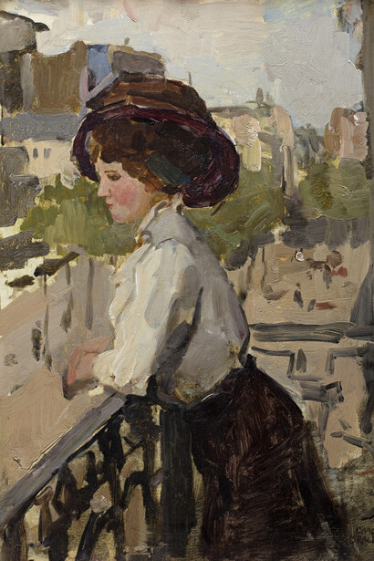 Isaac Israëls, Vrouw op balkon, z.j. Mit freundlicher Genehmigung des Groninger Museums