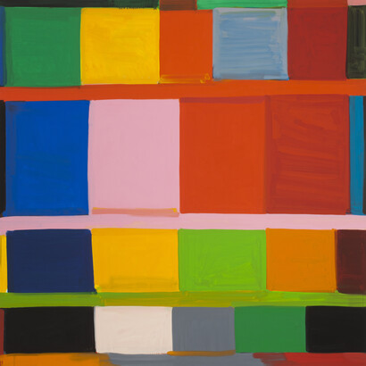 Stanley Whitney, Insideout, 2011, Oil on linen, 96 x 96 inches (243.8 x 243.8 cm). Courtesy the artist, Anton Kern Gallery, New York, and Almine Rech Gallery, Paris.