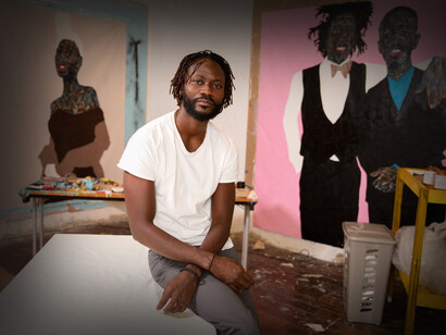 Amoako Boafo, es un pintor y artista visual ghanés