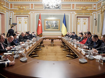 The visit of Turkish President Recep Tayyip Erdogan to Ukraine in 2022 included a significant meeting with Ukrainian President Volodymyr Zelensky