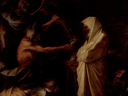 «Aparición del espíritu de Samuel a Saúl» (1668) Salvator Rosa, 1668
