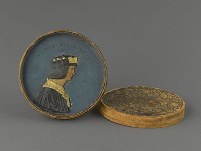 Ritratto di Luigi XII in scatola di cuoio