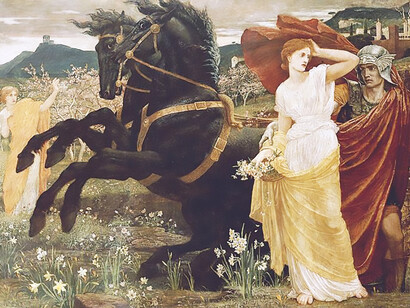 Queen of the Underworld; Goddess of Spring, 	
The Fate of Persephone, Walter Crane, 1877
