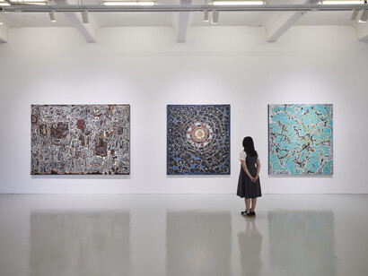 I Made Djirna, To truly return, we must belong Djirna’s Tapak Dara, exhibition view. Courtesy of Mizuma Gallery