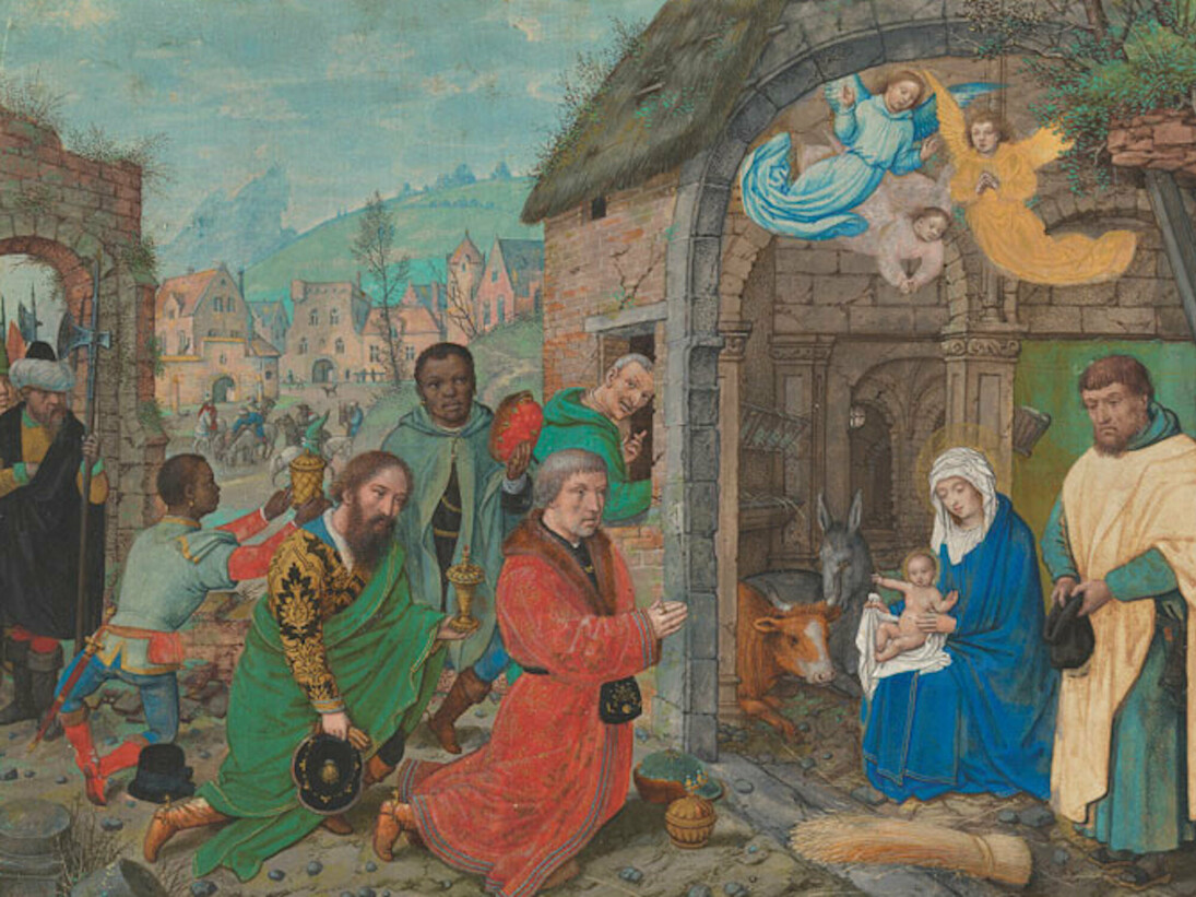 Simon Bening, The Adoration of the Magi, mid-1520s, tempera heightened with gold on vellum, National Gallery of Art, Washington, Woodner Collection, Gift of Dian Woodner, 2013. Courtesy of National Gallery of Art
