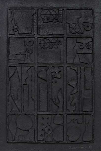 Louise Nevelson, Moon garden (Black), 1976. Courtesy of Pace Prints Gallery