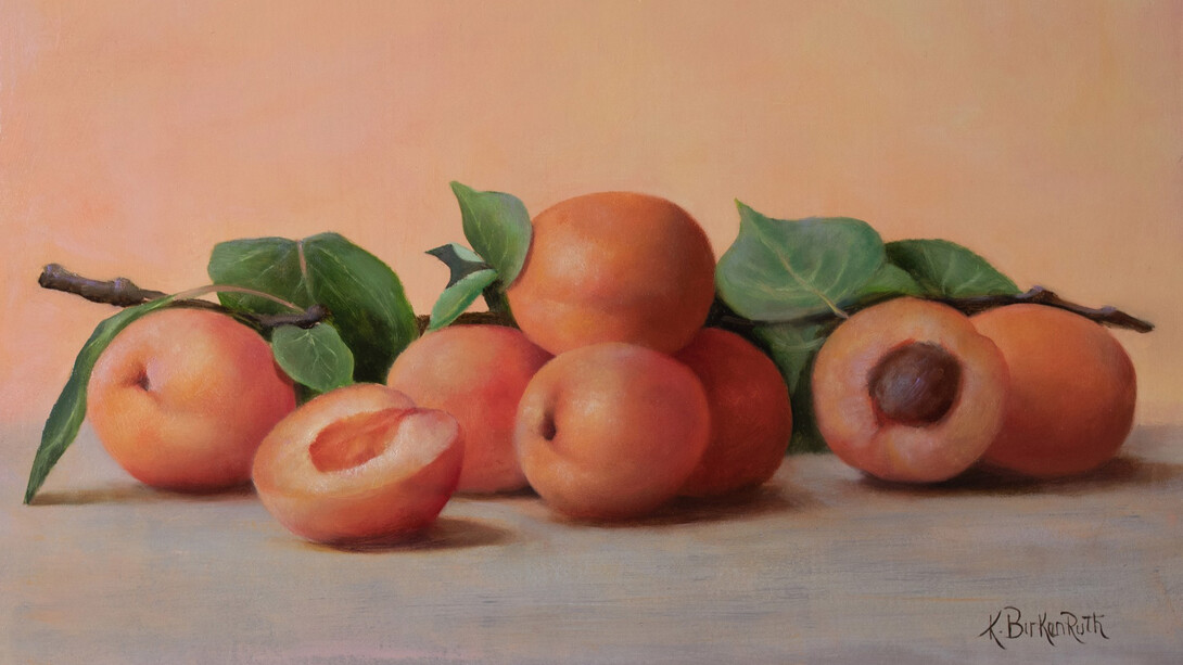Kelly Birkenruth, Apricot abundance (detail), 2026. Courtesy of Abend Gallery