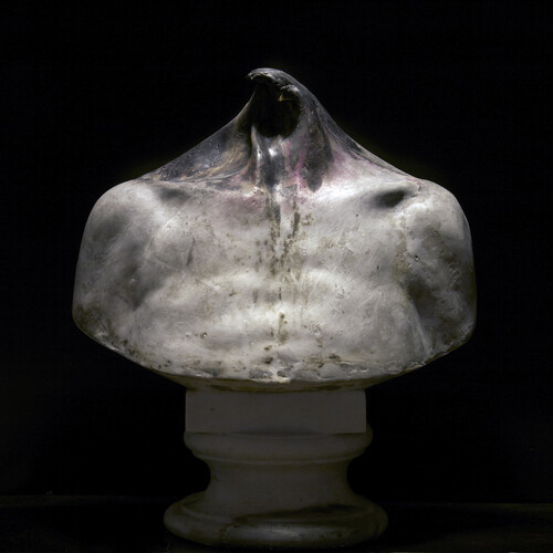 Nicola Samorì, Inconnum, 2011, wax, pigment and gesso, 49 x 40 x 23 cm