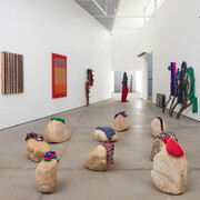 Antonio Pichillá, Geometría intercultural, exhibition view. Courtesy of Luciana Brito Gallery