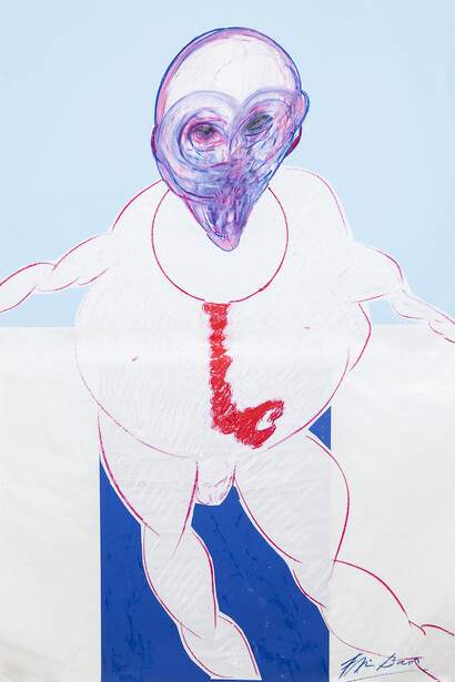 El tema de la Crucifixión permea esta serie de dibujos de Francis Bacon