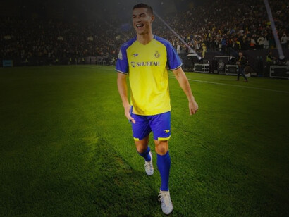 Cristiano Ronaldo allo stadio di Al-Nassr, Arabia Saudita