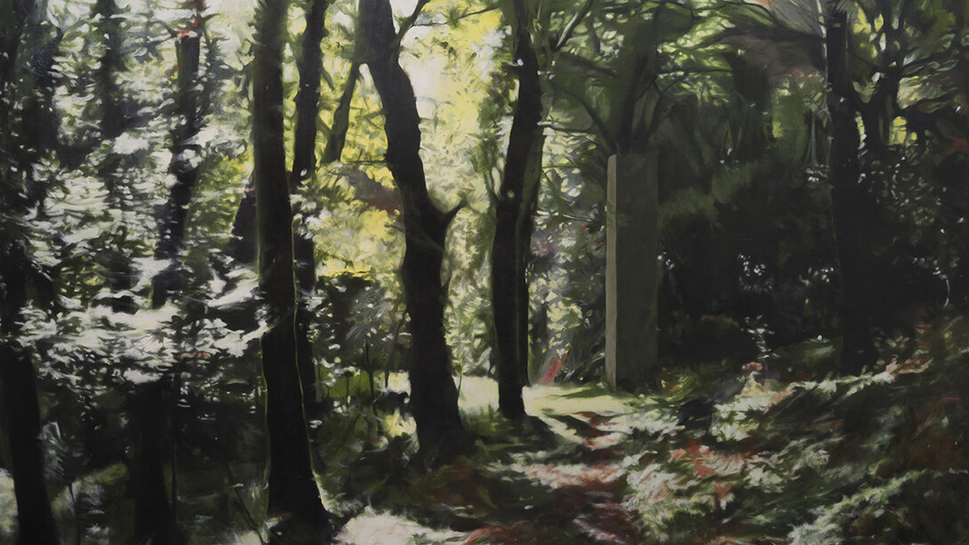 Álvaro Negro, Columna I, 2012-2015, Óleo sobre lino, 186 x 330 cm