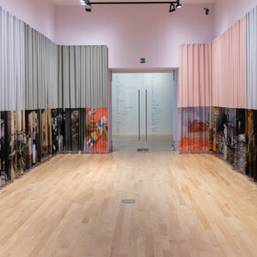 Fabienne Hess, Lo invisible y sus tramas, vista de exhibición. Cortesía del Museo Amparo